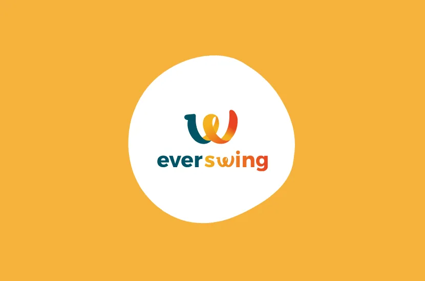 logo everswing sur fond orange