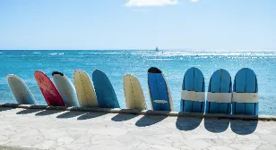 planches de surf et mer